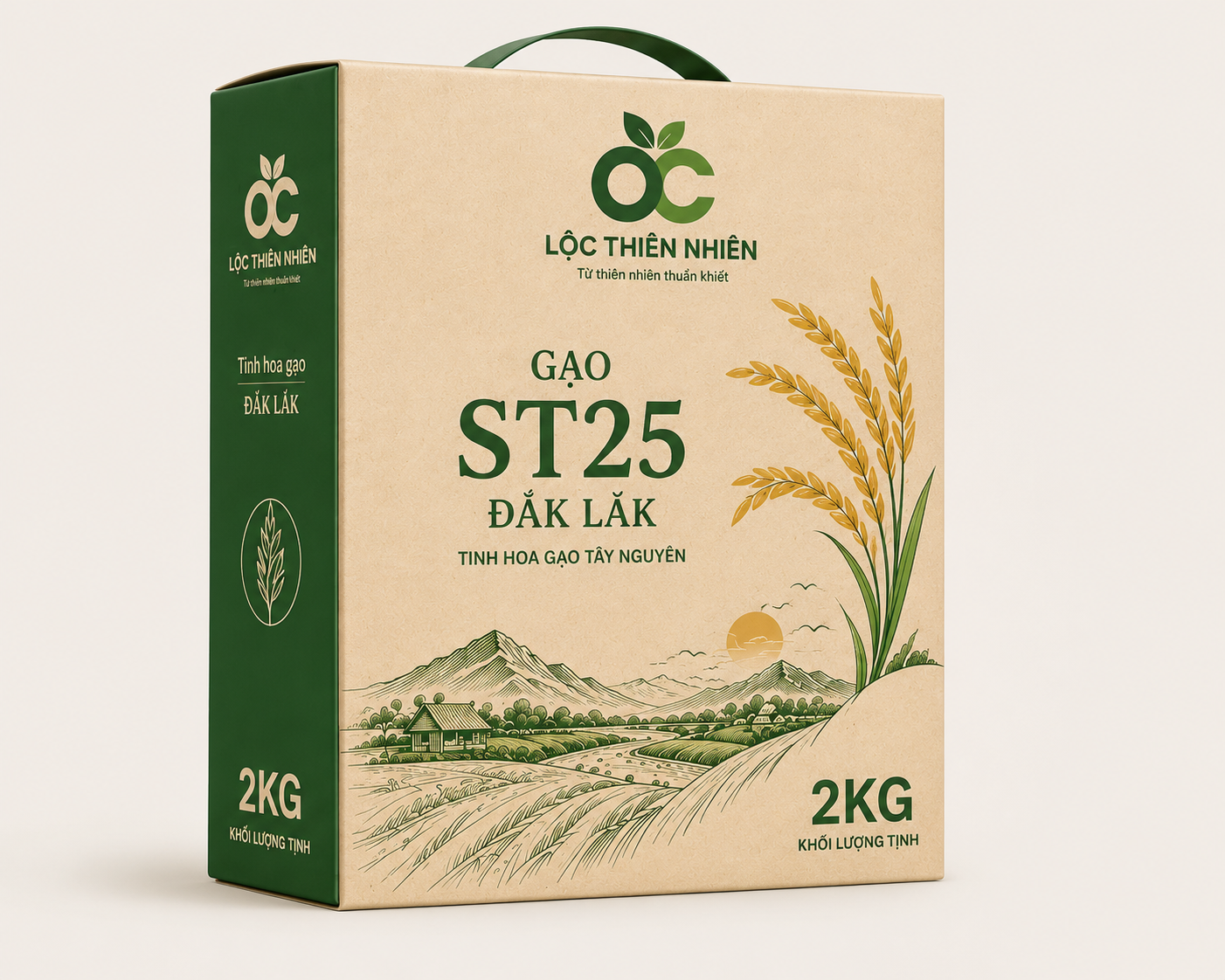 Gạo LỘC THIÊN NHIÊN 2KG – Tinh hoa gạo Đắk Lắk